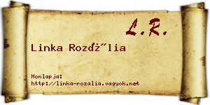 Linka Rozália névjegykártya